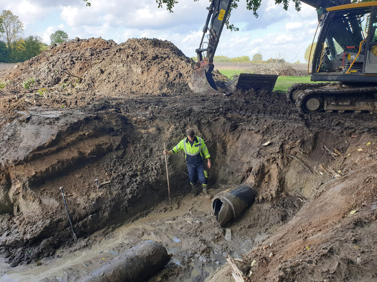 Wasserrohrbruch behoben